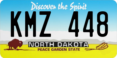 ND license plate KMZ448