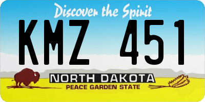 ND license plate KMZ451
