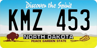 ND license plate KMZ453