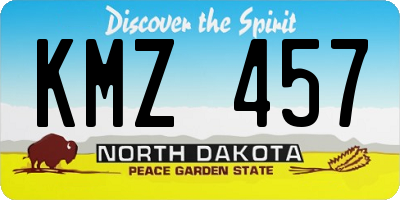 ND license plate KMZ457