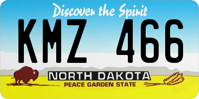 ND license plate KMZ466