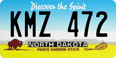 ND license plate KMZ472