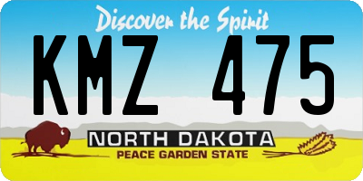 ND license plate KMZ475