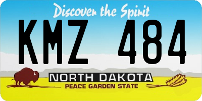 ND license plate KMZ484