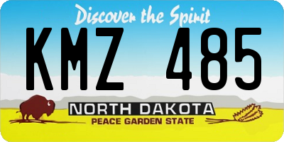 ND license plate KMZ485