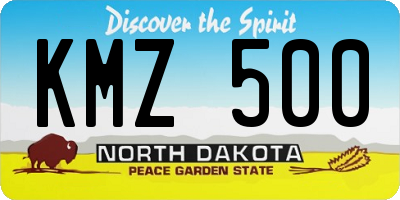 ND license plate KMZ500