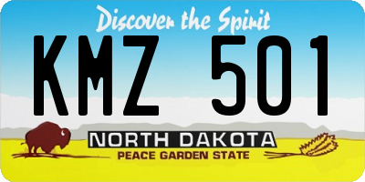 ND license plate KMZ501