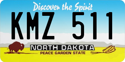 ND license plate KMZ511