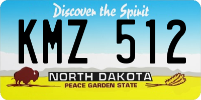 ND license plate KMZ512