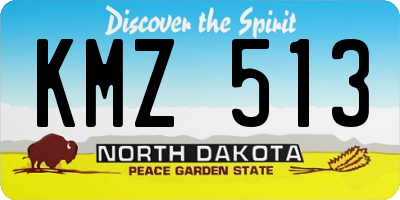 ND license plate KMZ513