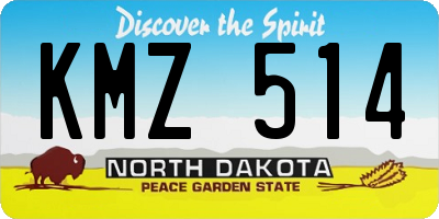 ND license plate KMZ514