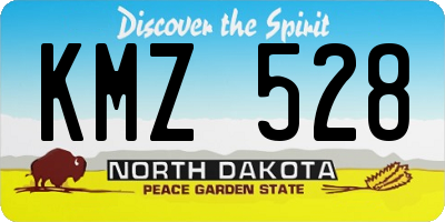 ND license plate KMZ528