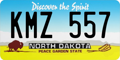 ND license plate KMZ557