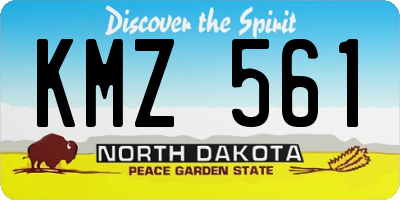 ND license plate KMZ561