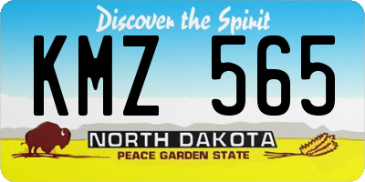ND license plate KMZ565