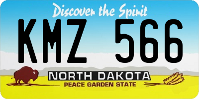 ND license plate KMZ566