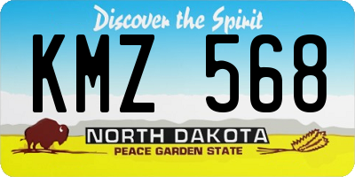 ND license plate KMZ568