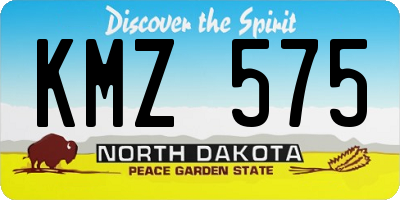 ND license plate KMZ575