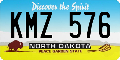 ND license plate KMZ576