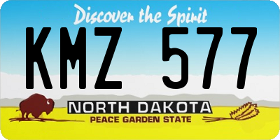 ND license plate KMZ577