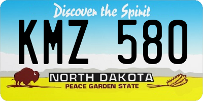 ND license plate KMZ580