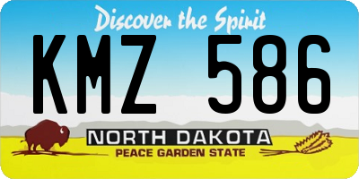ND license plate KMZ586