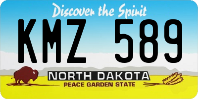 ND license plate KMZ589