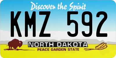 ND license plate KMZ592