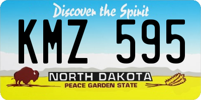 ND license plate KMZ595