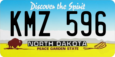 ND license plate KMZ596