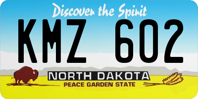 ND license plate KMZ602
