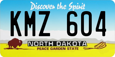 ND license plate KMZ604