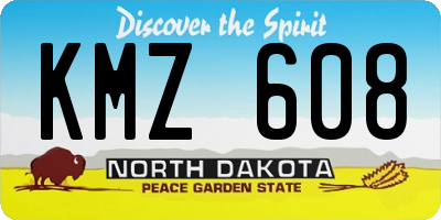 ND license plate KMZ608
