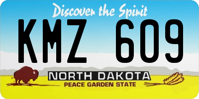 ND license plate KMZ609
