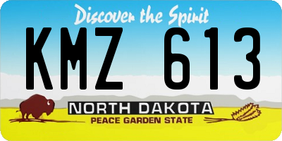 ND license plate KMZ613