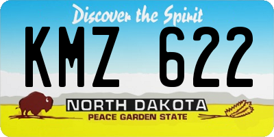 ND license plate KMZ622