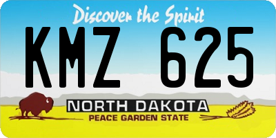 ND license plate KMZ625