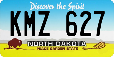 ND license plate KMZ627