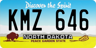 ND license plate KMZ646