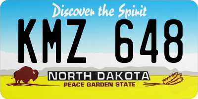 ND license plate KMZ648