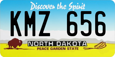 ND license plate KMZ656