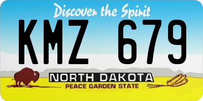 ND license plate KMZ679
