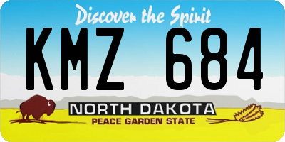 ND license plate KMZ684