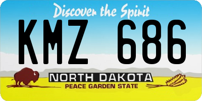 ND license plate KMZ686