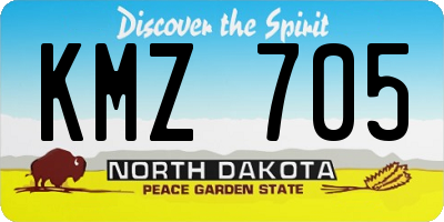 ND license plate KMZ705