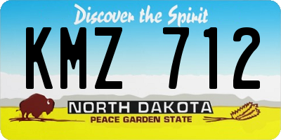 ND license plate KMZ712