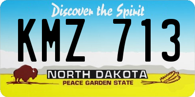 ND license plate KMZ713
