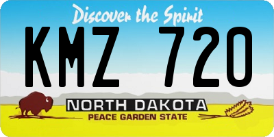 ND license plate KMZ720