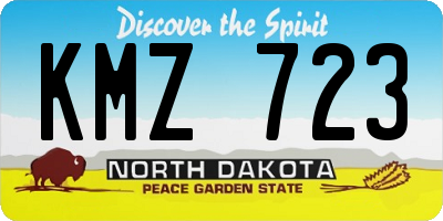 ND license plate KMZ723