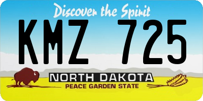 ND license plate KMZ725